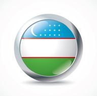 Uzbekistan flag button N2