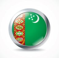 Turkmenistan flag button N2
