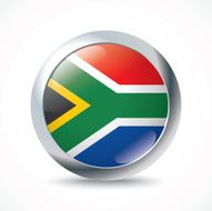 South Africa Flag Button N2
