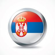 Serbia flag button