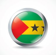 Sao Tome and Principe flag button