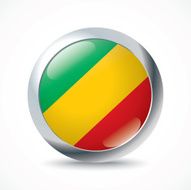 Republic of Congo flag button