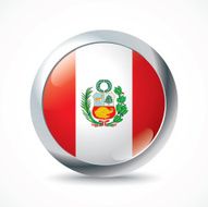 Peru flag button