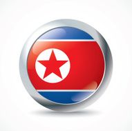 North Korea flag button