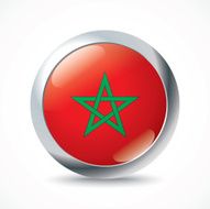 Morocco flag button
