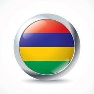 Mauritius flag button N2