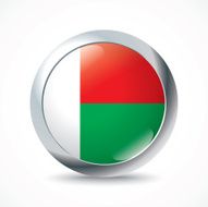 Madagascar flag button