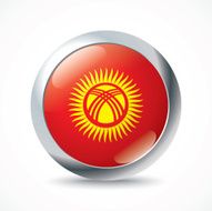 Kyrgyzstan flag button N2