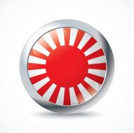 Japanese War flag button