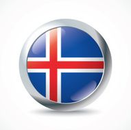 Iceland flag button