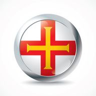 Guernsey flag button N2