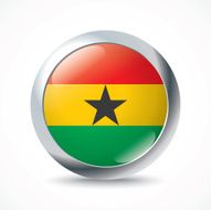 Ghana flag button