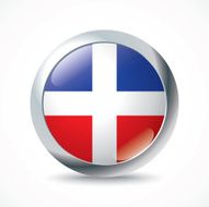 Dominican Republic flag button