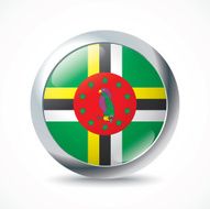 Dominica flag button