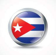 Cuba flag button