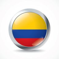 Colombia Flag Button N2