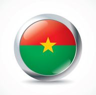 Burkina Faso flag button
