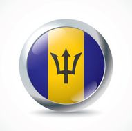 Barbados Flag Button N2