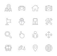 GPS navigation icon Car Bus and Ship transport