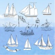 Ships Set of sketches