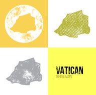 Vatican Grunge Retro Map