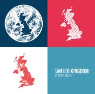 United Kingdom Grunge Retro Map