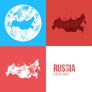 Russia Grunge Retro Map