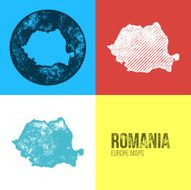 Romania Grunge Retro Map