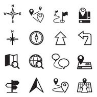 Navigation icons set N5