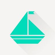 Vector icon of yacht N8