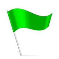 Vector green flag