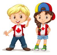Canadian boy and girl smiling N2