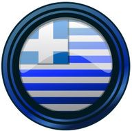 Greece Flag on Shield Vector Illustration