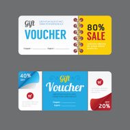 Vector gift voucher coupon template design paper label frame N3