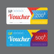 Vector gift voucher coupon template design paper label frame N4