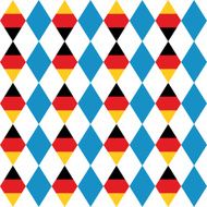 Oktoberfest seamless pattern of blue rhombus