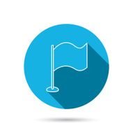 Waving flag icon Location pointer sign N5