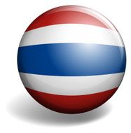 Thai flag round badge