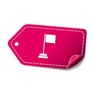 Flag Sign Pink Vector Icon Design N2