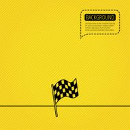 Finish flag icon Start race sign N8