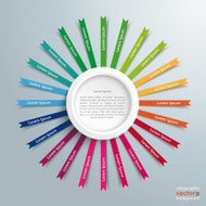 White Ring Colored Flags