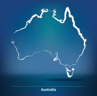 Doodle Map of Australia