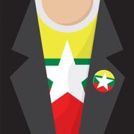 T-Shirt With Myanmar Flag