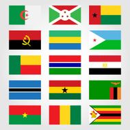flags of the countries Africa N2