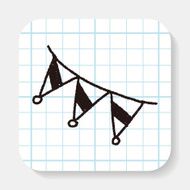 doodle decorative flag
