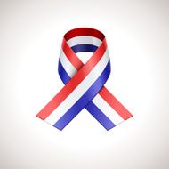 USA Tricolor Ribbon Vector American Patriotic Sign