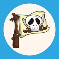 Pirate flags theme elements