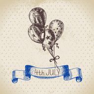 4th of July vintage background Independence Day America hand N2