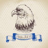 4th of July vintage background Independence Day America hand N4