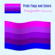Transgender pride flag with correct color scheme